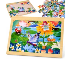 Dėlionė Jokomisiada Wooden puzzle NUSALKA and INSECTS puzzle 40 pieces ZA6570