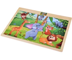 Dėlionė Jokomisiada Wooden puzzle WILD ANIMALS jigsaw puzzle 40 pieces ZA6571