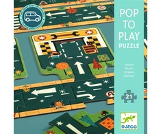 Dėlionė Puzzle Djeco Road DJ07162. for children. 72 cm x 63 cm