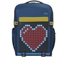 Divoom Pixoo Backpack S Premium Laikapstākļu izturīga mugursoma ar Led Pixel Art Displeju &amp; App vadību Zila