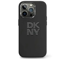 Apple iPhone 13 / 14 / 15 DKNY dėklas Liquid Silicone Metal Logo (DKHCP15SSMCBSK) juodos spalvos