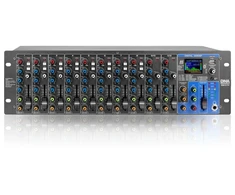 DNA Professional RM12 FX - Analogue mixer with Bluetooth, DSP, EQ, MP3, phantom power and 12 channels