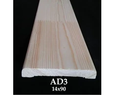 Door trim AD43. 230 cm x 9 cm x 1.4 cm. pine