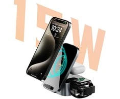 Dudao A11Pro+ 15W 3in1 belaidis įkroviklis skirtas Phone/Išmanusis laikrodis/Headphones – juodos spalvos