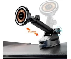 Dudao F12MAX+ automobilio laikiklis su 15 W belaidžiu įkrovikliu, suderinamas su „Magsafe“ – juodas