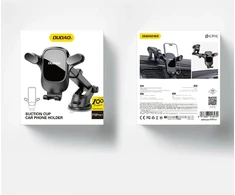 Dudao F5PRO+ automobilio laikiklis su siurbtuku - Juodas