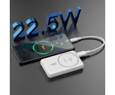 Dudao K14S Magnetic Power Bank 20W 5000mAh 1x USB-A 1x USB-C - Baltas