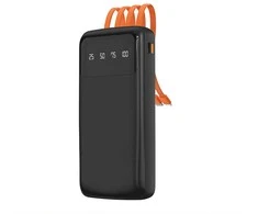 „Dudao K6Pro“ universalus 10 000 mAh maitinimo blokas su USB kabeliu, USB tipas C, žaibo juodas (K6Pro-juodas)