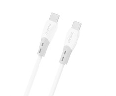Dudao L25SC 60W USB-C - USB-C laidas su minkštu silikoniniu apvadu 2m - Baltas