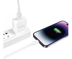 Dudao L2sL USB-A - Lightning 6A kabelis 1.2m - Baltas