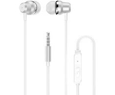 Dudao X10PRO su laidu ausinės, mini jack 3.5mm, į ausis įkišamos with remote control - baltas