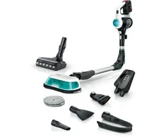 Įkraunamasis du viename dulkių siurblys Bosch Unlimited 7 ProHygienic Aqua, baltas