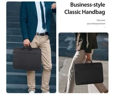 DUX DUCIS bag LBTC for laptop 14-15,4" Horizontal Handbag navy mėlynas