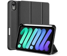 Apple DUX DUCIS dėklas DOMO sulankstomas su pieštuko dėklu, skirtas iPad mini 7/6, juodas