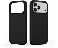 Dėklas DUX DUCIS case PIEL LIQUID SILICONE compatible with MagSafe for iPhone 18 Pro Max/17 Pro Max juodas
