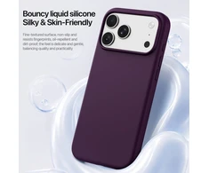 Dėklas DUX DUCIS case PIEL LIQUID SILICONE compatible with MagSafe for iPhone 18 Pro/17 Pro burgundy
