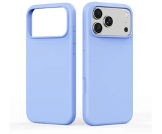 Dėklas DUX DUCIS case PIEL LIQUID SILICONE compatible with MagSafe for iPhone 18 Pro Max/17 Pro Max light mėlynas