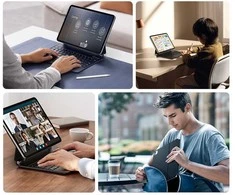 Dux Ducis Keyboard (MK Series) dėklas su „Bluetooth“ klaviatūra, skirtas iPad Pro 11″ 2024 – juodos spalvos