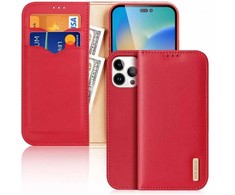 Dux Ducis LEADER LEADER piniginės dėklas HIVO, skirtas IPHONE 15 Pro raudonas