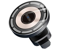 DUZZONA automobilinis laikiklis su bevieliu įkrovimu air vet suderinamas su MagSafe 15W V2 juodas
