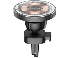 DUZZONA automobilinis laikiklis su bevieliu įkrovimu air vet suderinamas su MagSafe 15W V2 juodas