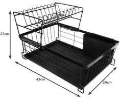 Ruhhy two-level dish drying rack