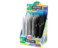 Easy Ballpoint pen. baltas col./juodas col.. 0.7 mm