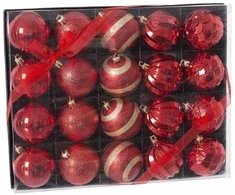 Eglutės rutuliukai Raudona Plastmasinis 6 x 6 x 6 cm (20 vnt.)