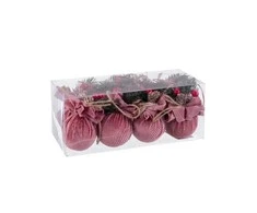 Bigbuy Christmas Eglutės žaisliukai, plastikiniai, 6 cm, 8 vnt.