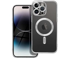 OEM dėklas, skirtas iPhone 16, Electro Mag dėklas, suderinamas su MagSafe sidabrinis