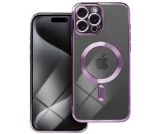 Oem Originalus „iPhone 15 PRO MAX“ dėklas, suderinamas su „MagSafe“ violetine elektromagnetine plokšte.