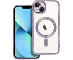 OEM dėklas, skirtas iPhone 13, Electro Mag dėklas, suderinamas su MagSafe violetine