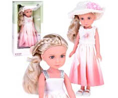 Jokomisiada Elegant Stylish Doll in Hat with Long Skirtas šviesiems plaukams Hair ZA5314