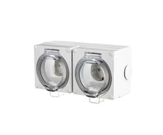 Elektro Plast 2XSOCKET OYSTER IP66 16A/250V Pilkas