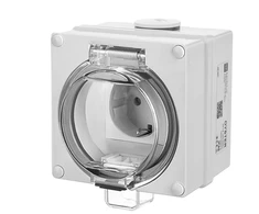 Elektro Plast SOCKET OYSTER IP66 16A/250V Pilkas