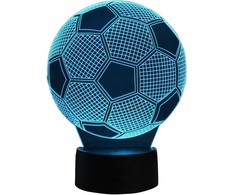 Elight ILU 3D Ilūziju LED Nakts Lampa ar Futbola Bumbu Multi-krāsu Gaisma (25x15cm) USB Darbināta