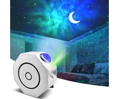 Elight OC1 Octagon Lāzera Galaktikas Zvaigžņu Projektors ar Skaņu / Bluetooth Lietotnes Vadība &amp; Tālvadība - Balts