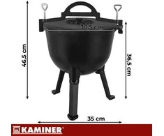 Emaliuotas ketaus katilas 10l Kaminer
