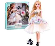 Jokomisiada Emily Doll su kokteiline suknele + rankinė
