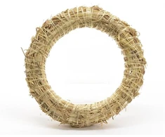 Emivela Christmas straw wreath. 300 mm. ruda color