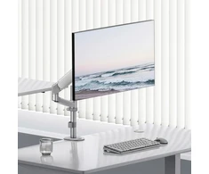 Laikiklis „Ergo Office“ monitoriaus laikiklis/pakabiklis, dujinė spyruoklė, 17"-32", 1-10kg, matinės baltos spalvos, maks. VESA 100x100, ER-691 W