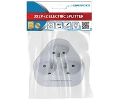 Esperanza ELK303W Electrical Splitter 3 sockets Baltas