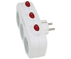 Esperanza ELK307W elektros skirstytuvas 3 lizdų jungiklis Baltas