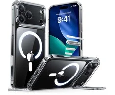 ESR klasikinis hibridinis „MagSafe“ dėklas su atramėle, skirtas „iPhone 17 Pro“ – skaidrus