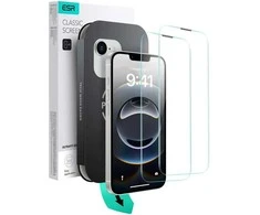 ESR UltraFit Tempered Glass 2-pack case for iPhone 13 / 13 Pro / 14 / 16e / 17e