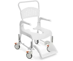 Medpunkt ETAC Clean 55 cm / 2 stabdžiai Neįgaliojo vežimėlis su tualeto funkcija Baltas