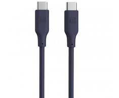 Evelatus FlexCharge III USB-C uz USB-C 60W ātrās uzlādes silikona kabelis 1.2M mėlynas