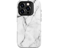Dėklas Evelatus iPhone 14 Pro Premium Silikona Vāks Ar Drukātu Dizainu Marmora Baltā Krāsā
