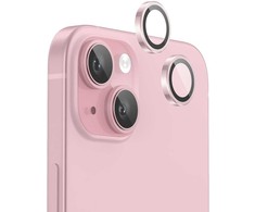 Evelatus iPhone 15 / 15 Plus Kamera Objektīva Aizsargs Armor Rožinė Metāla Rāmis