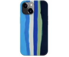 Dėklas Evelatus iPhone 15 Silikona Vāciņš Dažādu Krāsu Dizains Zila Gradienta